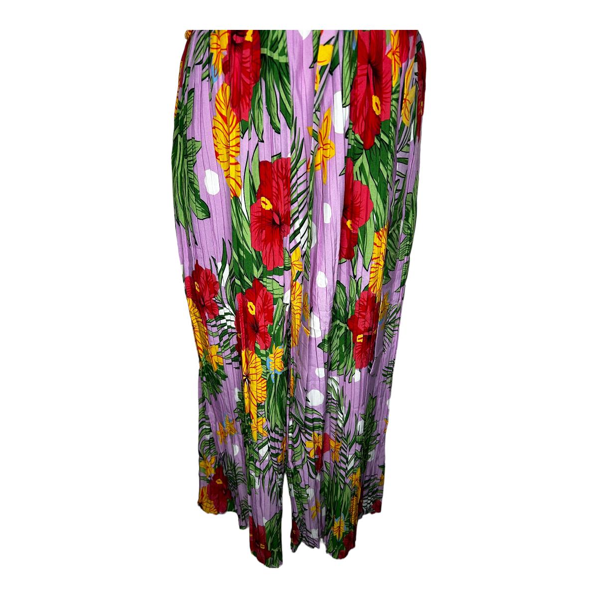 Mono Jumpsuit Pierna Ancha Mono Diseño Flores Tableado