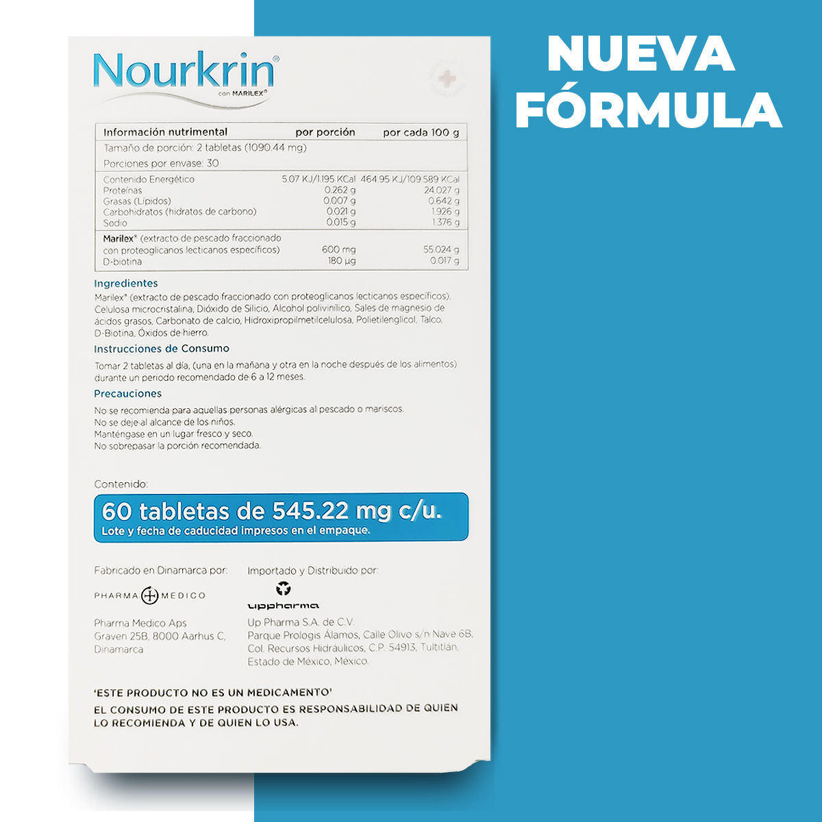 Nourkrin Woman 60 Tabletas Tratamiento para la caída del cabello.