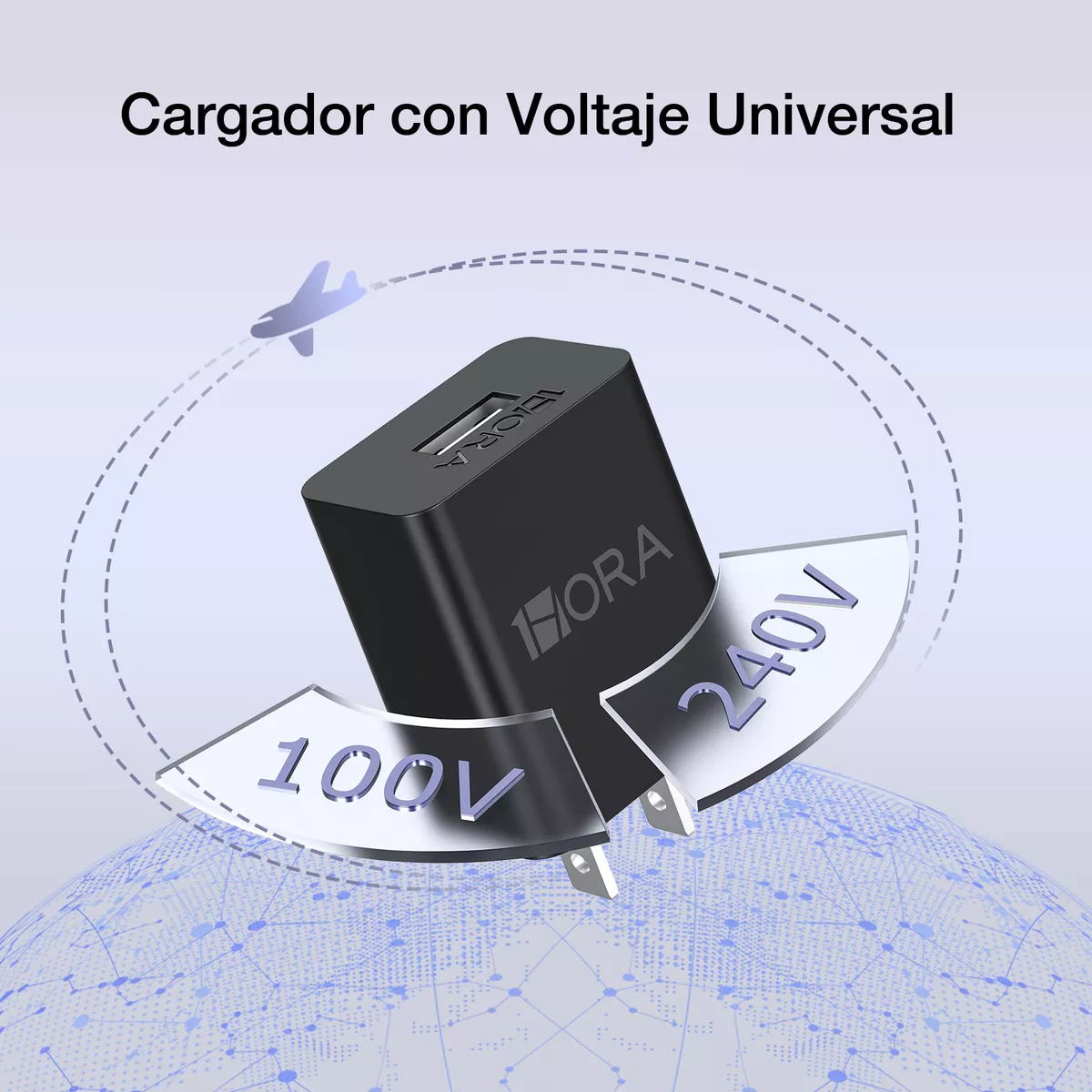 Cargador Usb Tipo C 10w 1hora 1m Cable Usb A Tipo C Negro