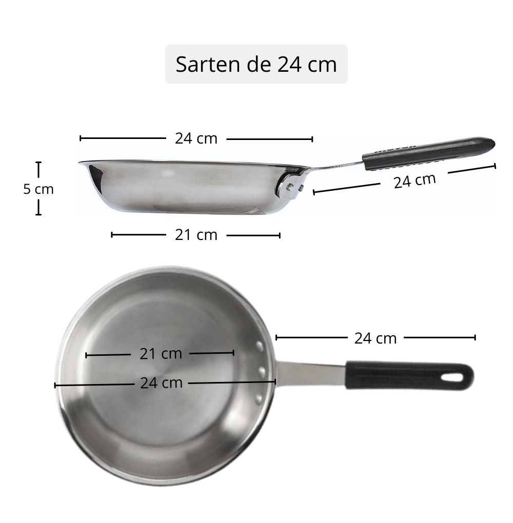 Moven Juego Sartenes Acero Inoxidable Con Mango De Neopreno 3 Piezas