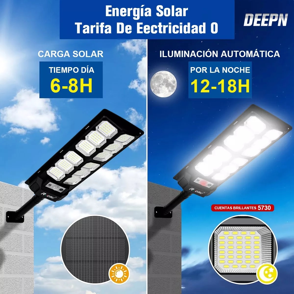 Lámparas Luz Solar Exterior Jardín Luminaria Led Solar 2pack