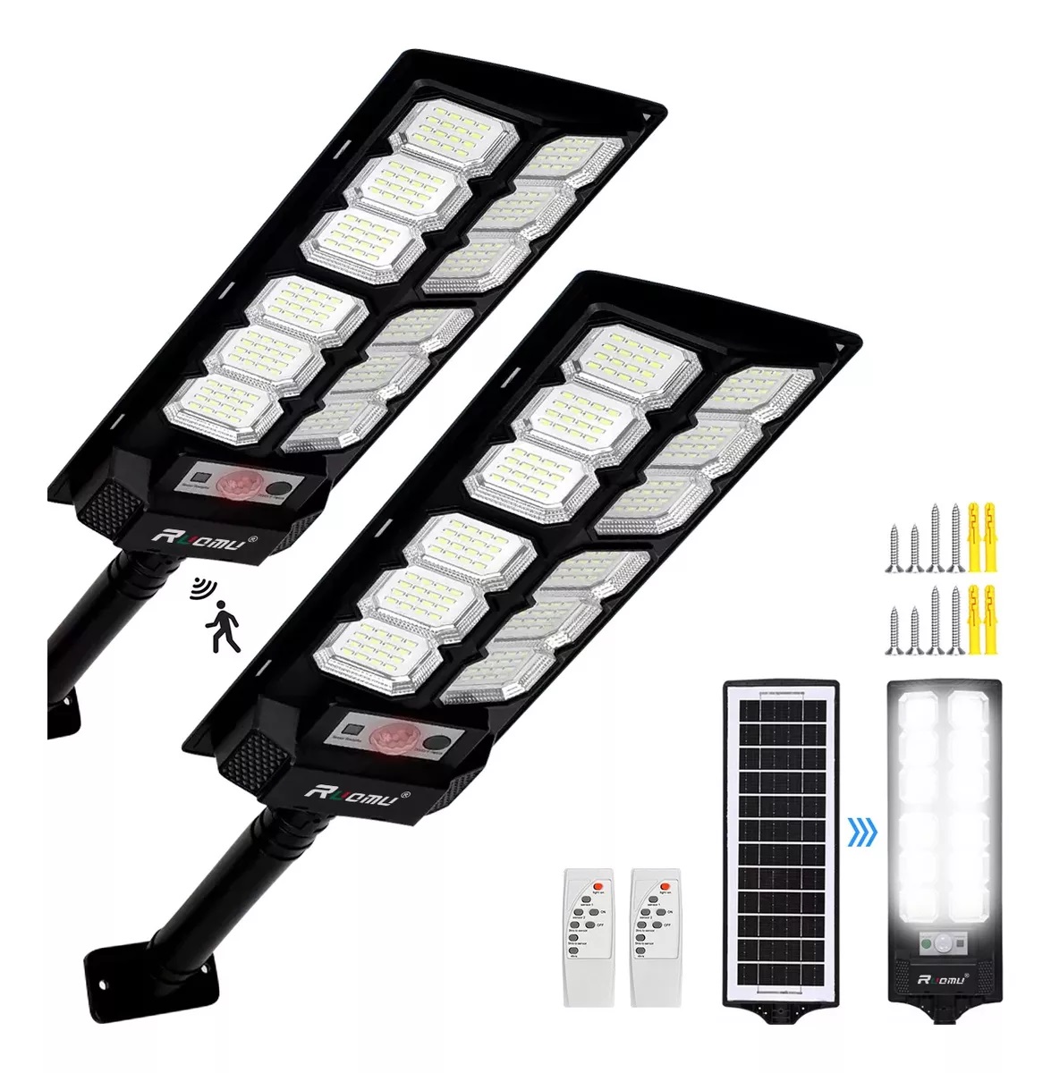 Lámparas Luz Solar Exterior Jardín Luminaria Led Solar 2pack