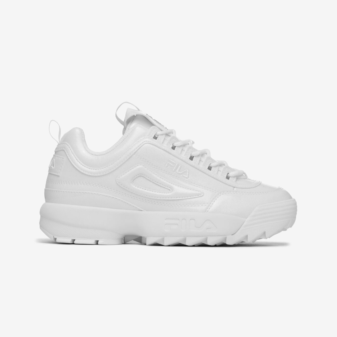 Tenis Fila Disruptor Shine Glitter Blanco de Dama Original