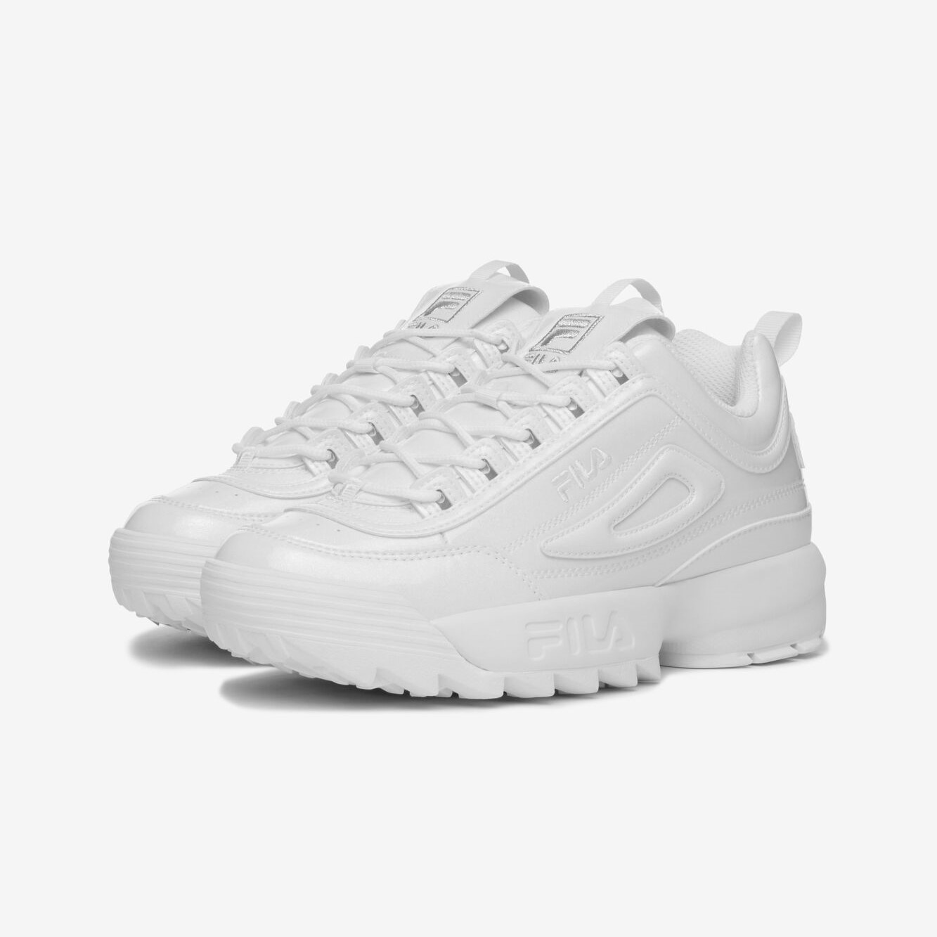 Tenis Fila Disruptor Shine Glitter Blanco de Dama Original