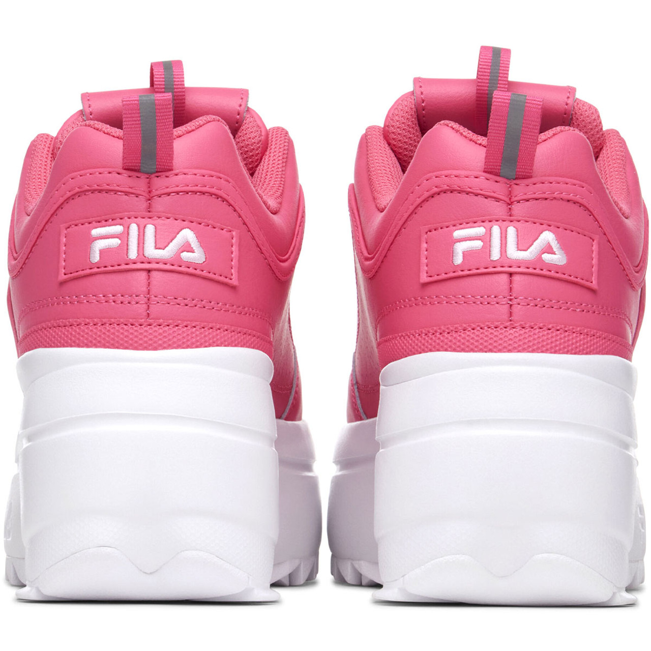 Tenis Fila Disruptor Wedge Plataforma Fucsia de Dama Original