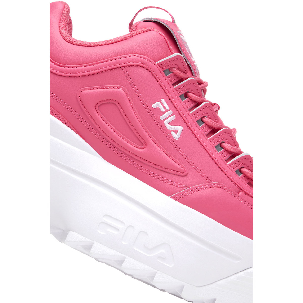 Tenis Fila Disruptor Wedge Plataforma Fucsia de Dama Original