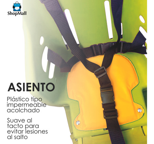 Silla Asiento Trasero Ajustable Porta Niños Para Bicicleta Color Verde
