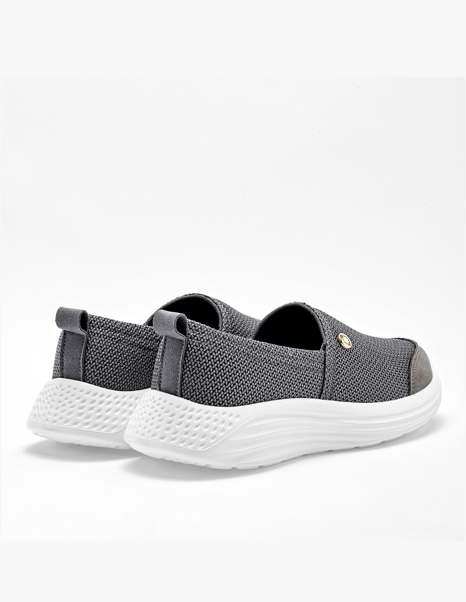 tenis de tela color gris para exterior