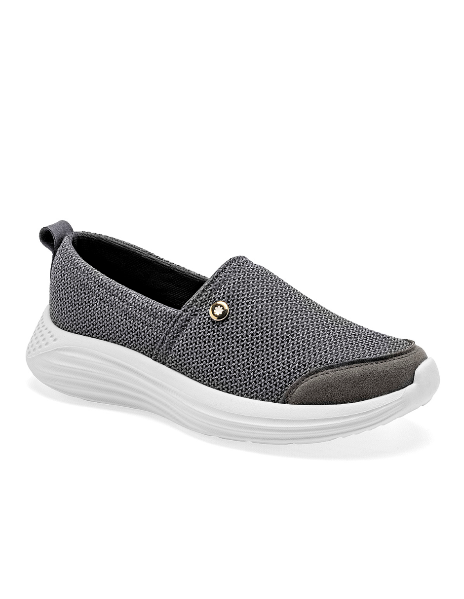 tenis de tela color gris para exterior