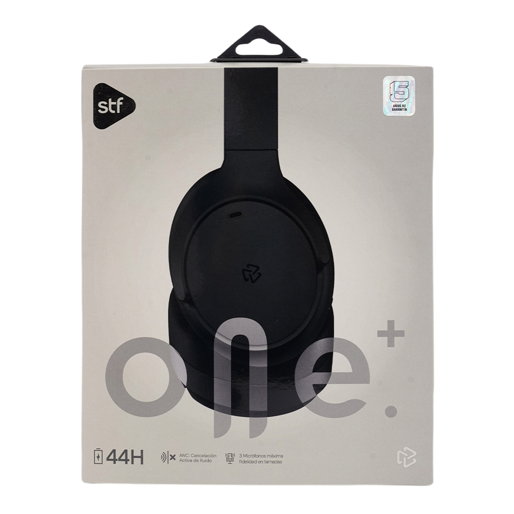 Audífonos inalámbricos On ear  STF One Plus ANC  función dual Color  Negro
