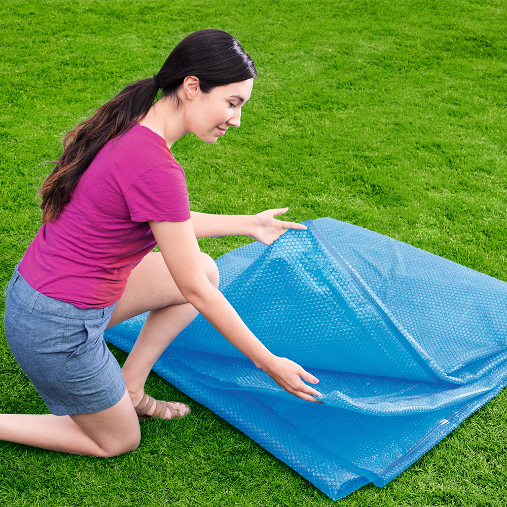 Cubierta Cobertor Solar Para Alberca Piscina Redonda Azul De Burbuja 3.65 M Bestway