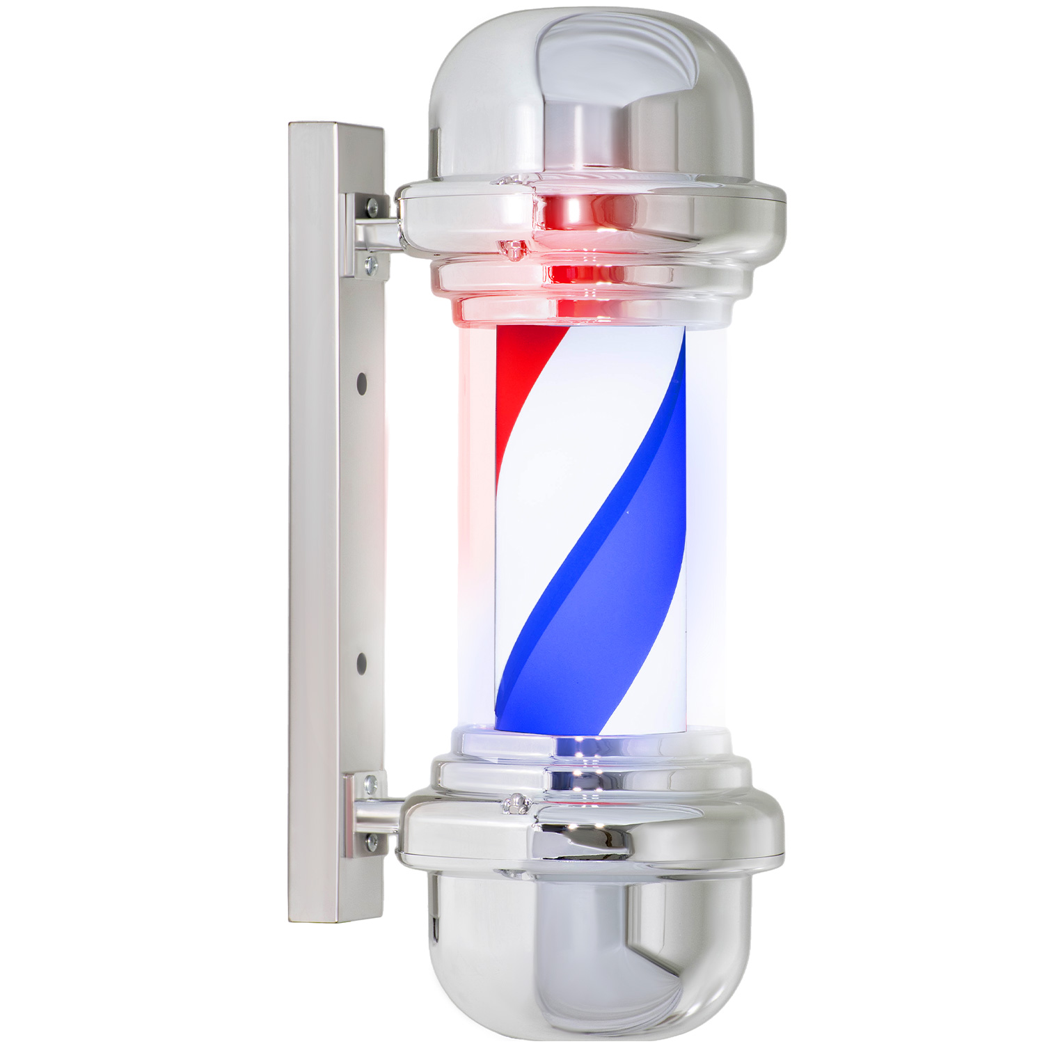 Caramelo Barberia Luz Led Giratorio 66 Cm Peluqueria Salon
