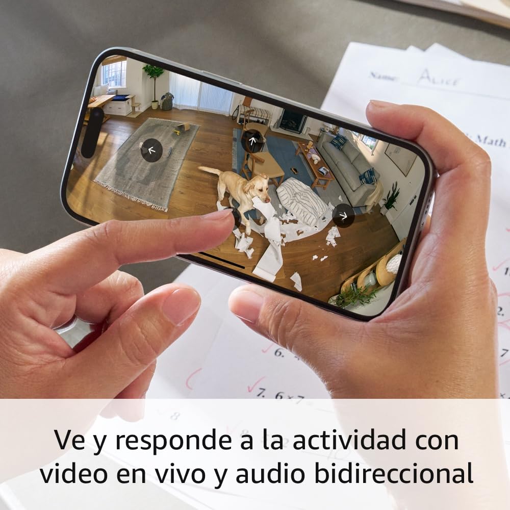 Camara Panoramica 360 Ring Pan Tilt Indoor Cam Video HD y Audio Bidireccional