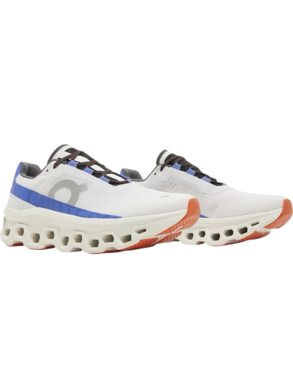 Tenis On Cloudmonster color Blanco, membrana impermeable talla 27 cm