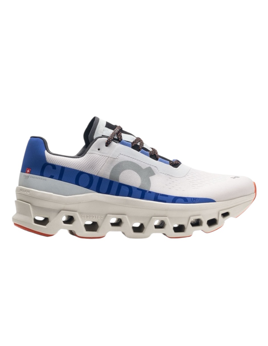Tenis On Cloudmonster color Blanco, membrana impermeable talla 27 cm