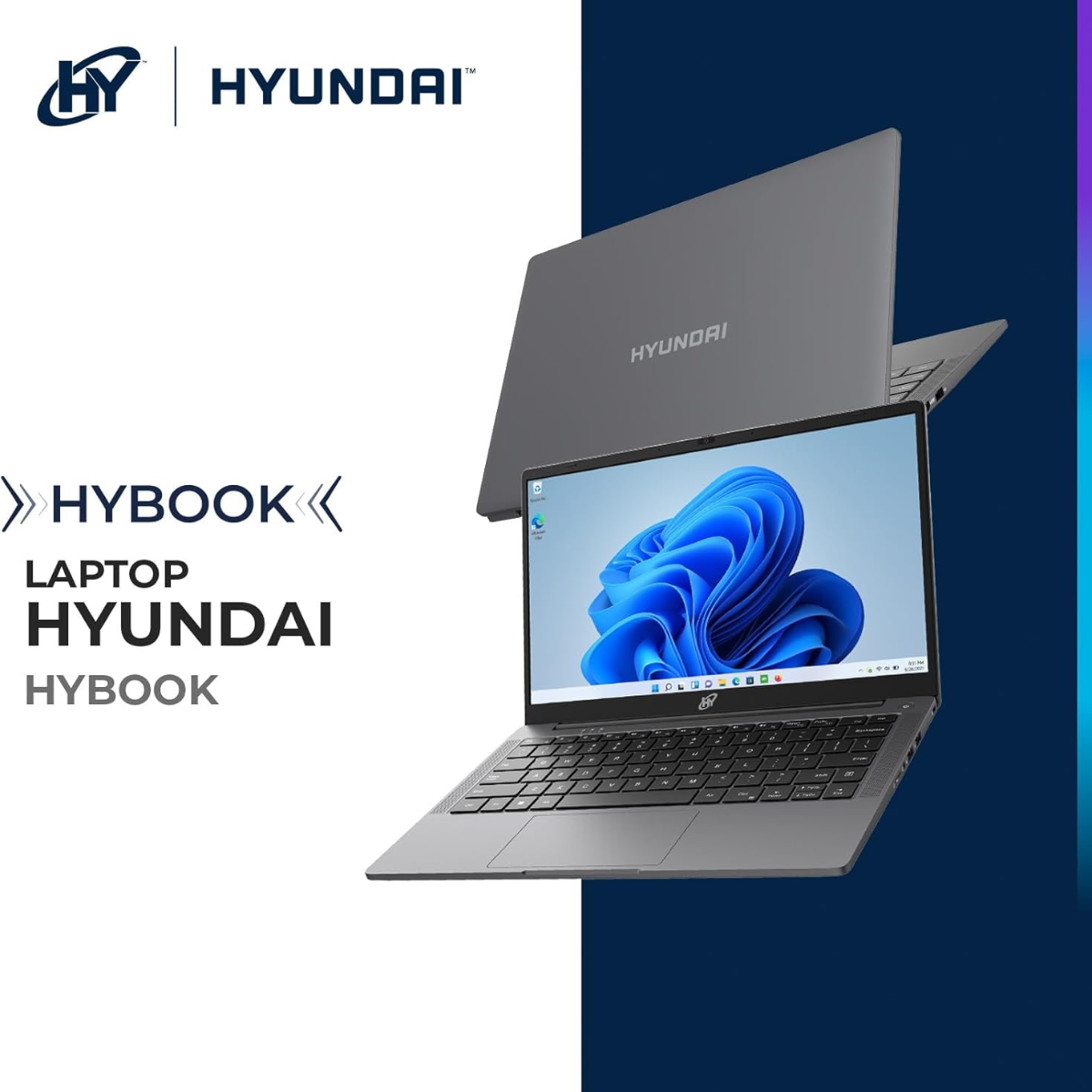 Laptop HY Book | Intel Celeron N4020 | 4GB RAM | 128GB eMMC | 14" HD | Windows 11 Home S | Teclado Español | Space Grey