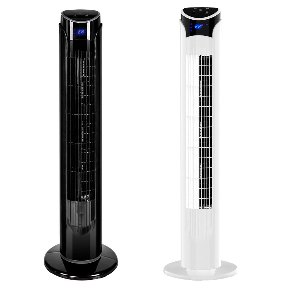 Combo 2 Ventiladores De Torre De 33 Pulgadas 3 Velocidades Wifi Negro Y Blanco