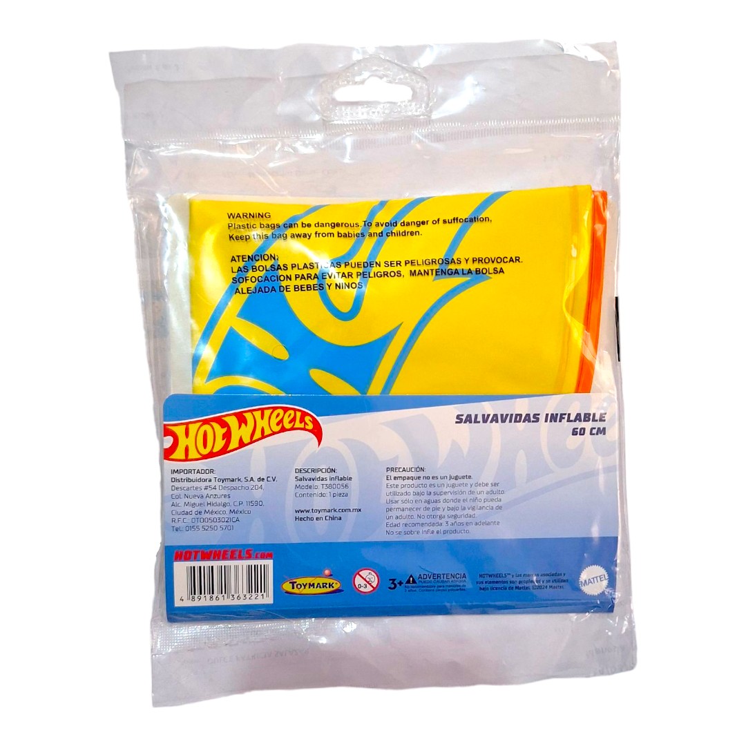 CYC 1 Salvavidas Inflable Aro Flotador Hot Wheels 60 cm T380056 Importacion
