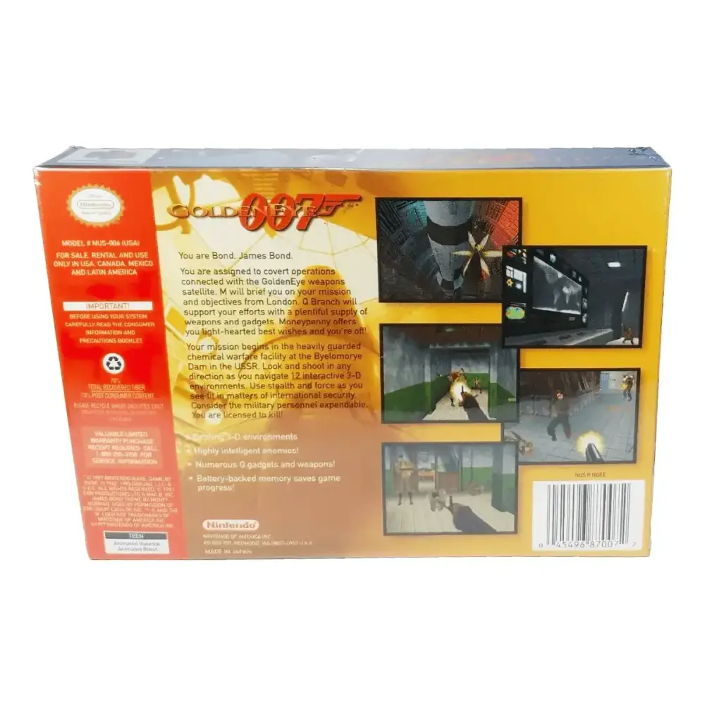 Golden Eye 007 Físico En Caja Con Manual Nintendo 64