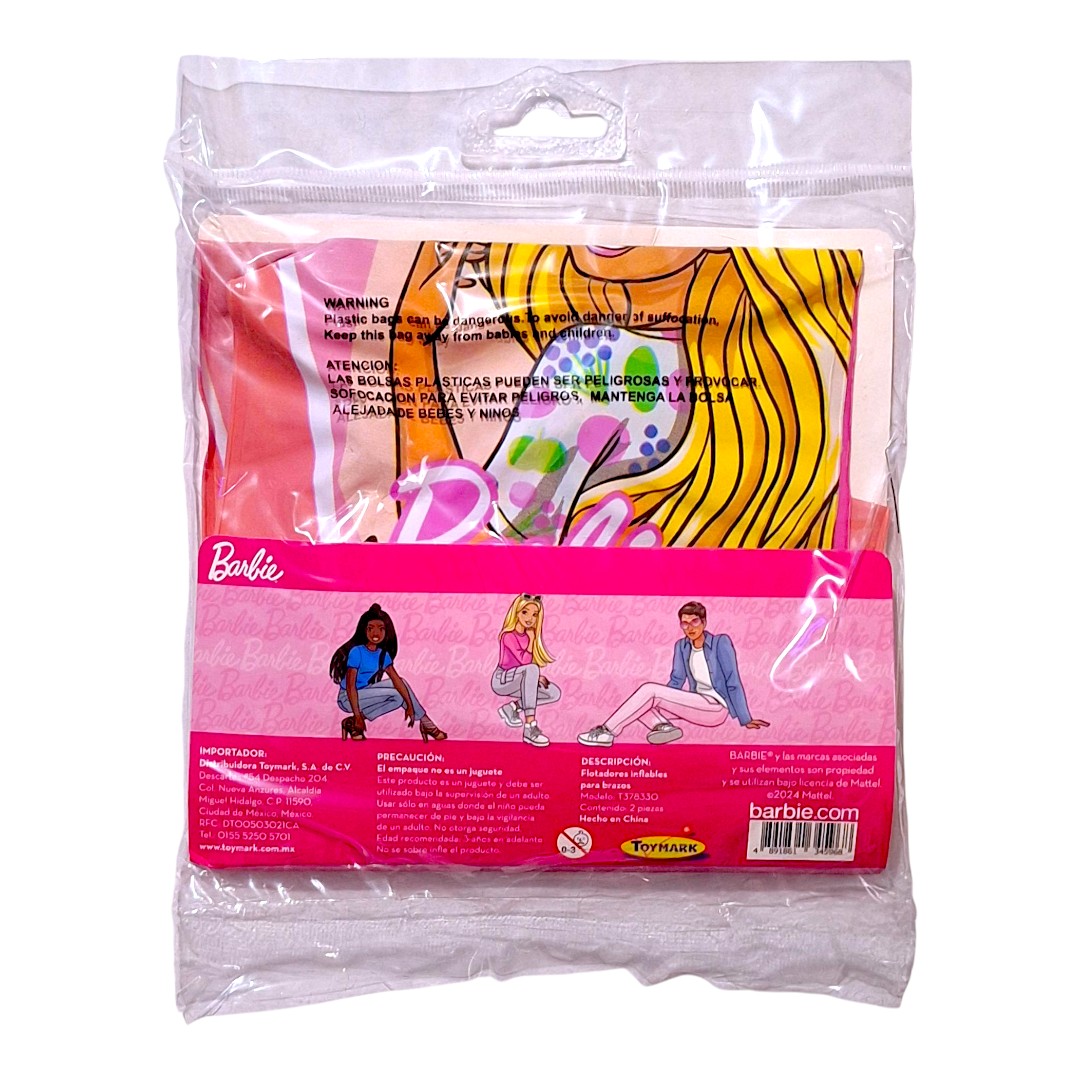 Par de Flotis Inflable Salvavidas Brazo Flotador Barbie T378330 Importacion