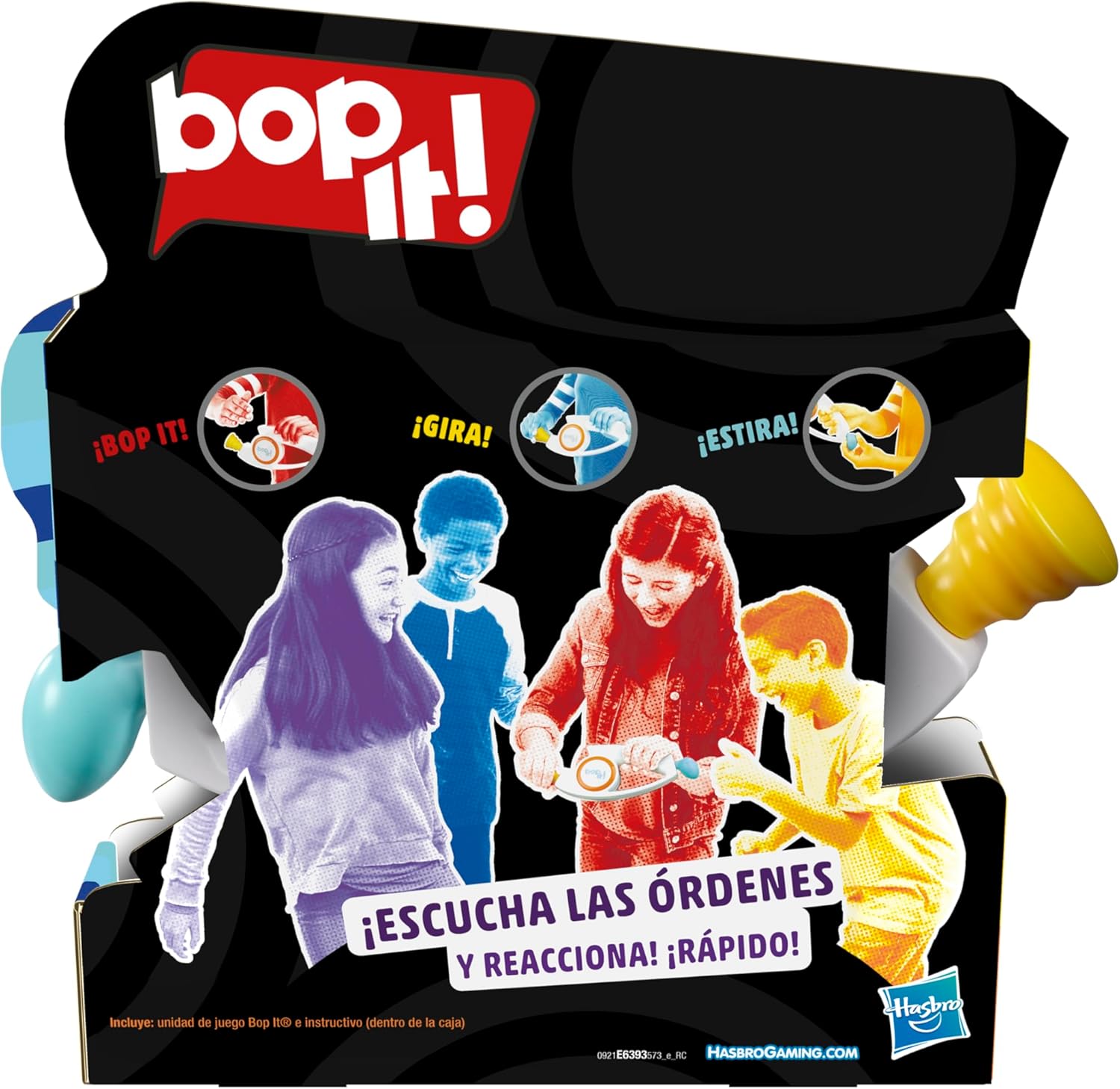 Bop It! Clásico Juego de Golpear, Estirar y Girar Hasbro