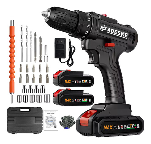 Kit Destornillador Inalambrico Taladro Electrico Con Bateria