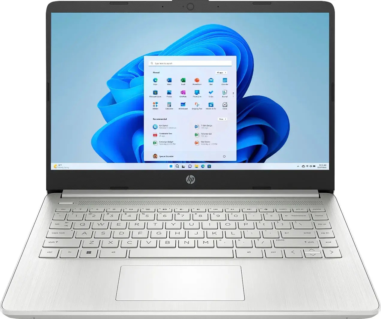 Laptop HP Pantalla 14 Pulgadas HD Procesador Intel Celeron N4120 Memoria  4 Gb Ram 128 Gb eMMc Procesador Windows 11 Home Color Silver