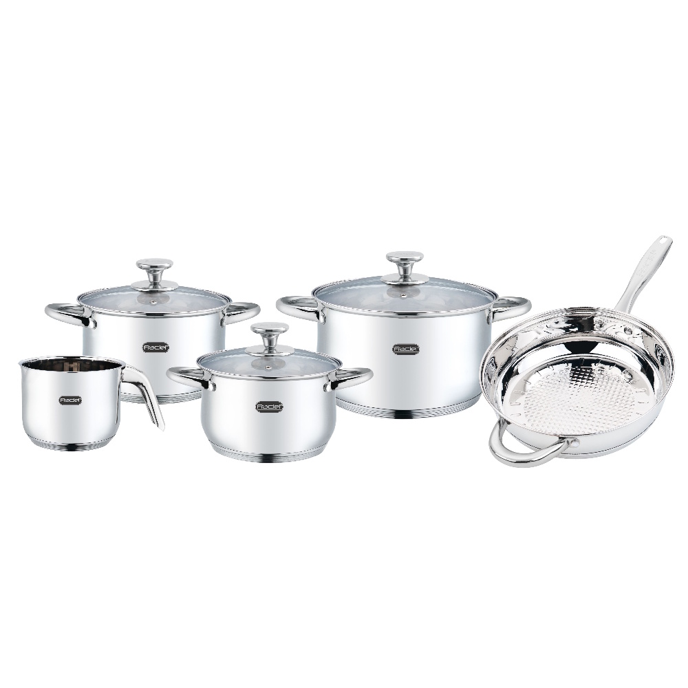 Batería de Cocina 8 Pz Acero Inoxidable inducción Florencia Fraciel