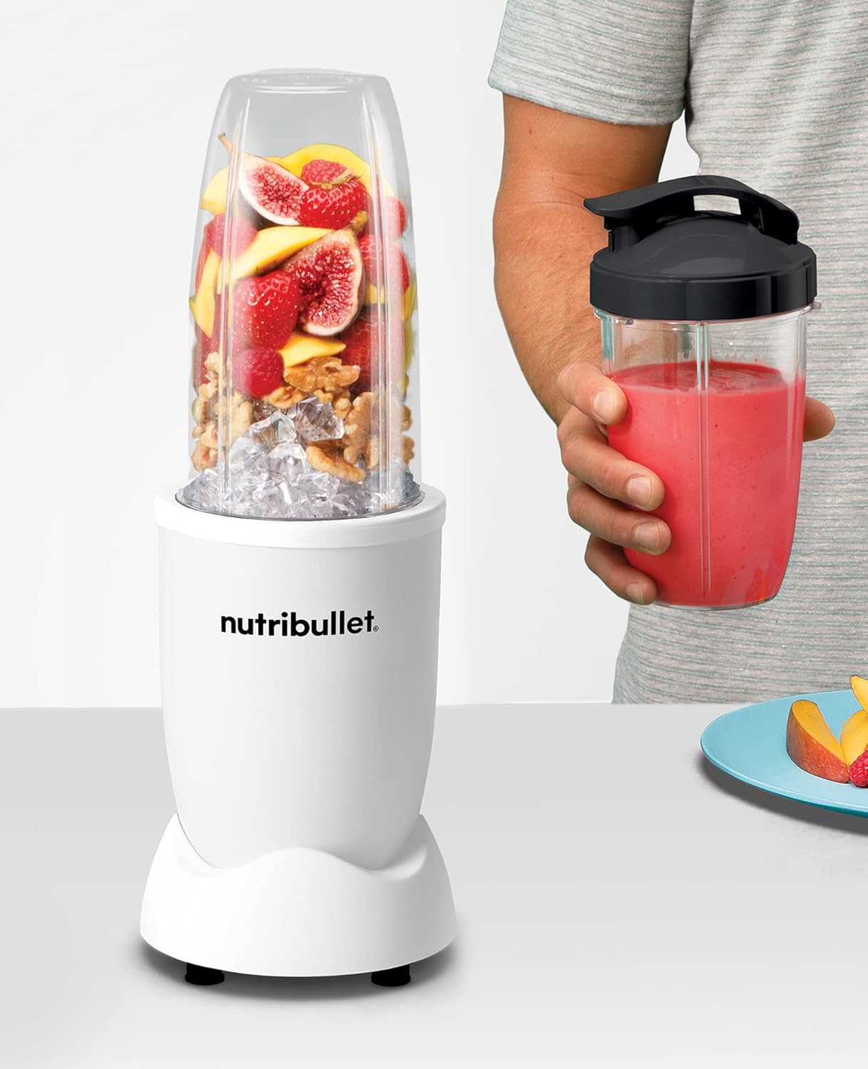 Nutribullet Pro Licuadora Personal 900 W Blanco Mate 7 pzas