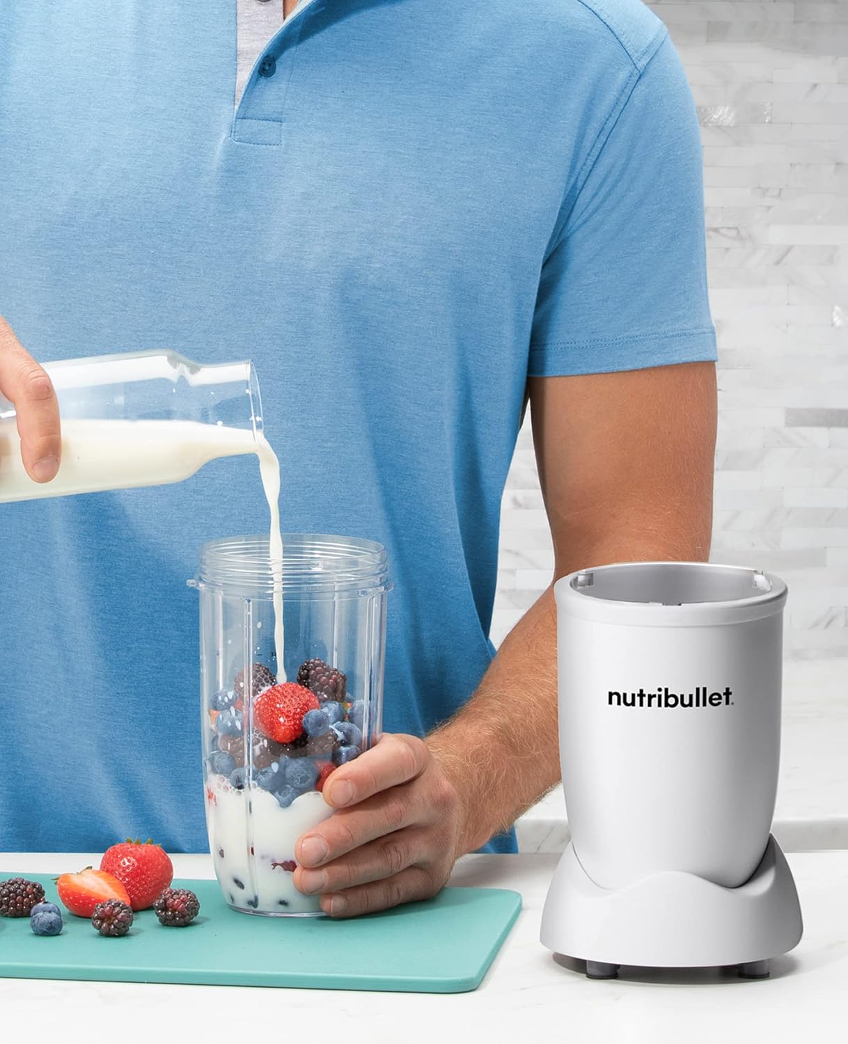 Nutribullet Pro Licuadora Personal 900 W Blanco Mate 7 pzas