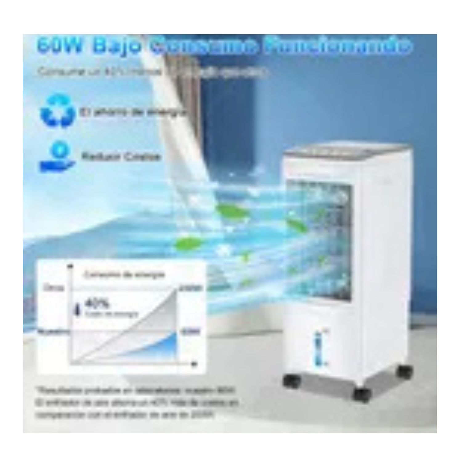 Enfriador De Aire Acondicionado Portátil Ventilador Frio 6l