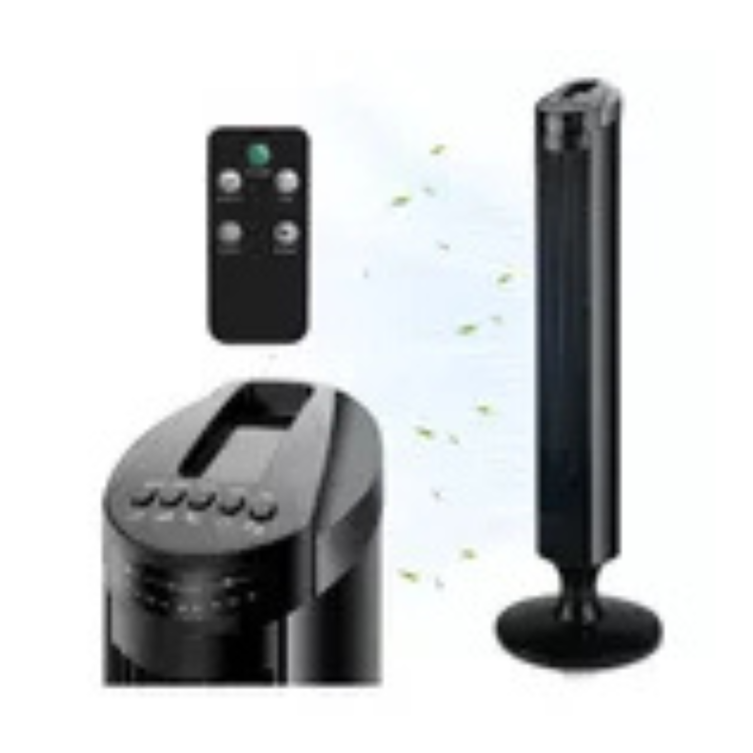 Ventilador De Torre Silencioso Giratorio Con Control Remoto