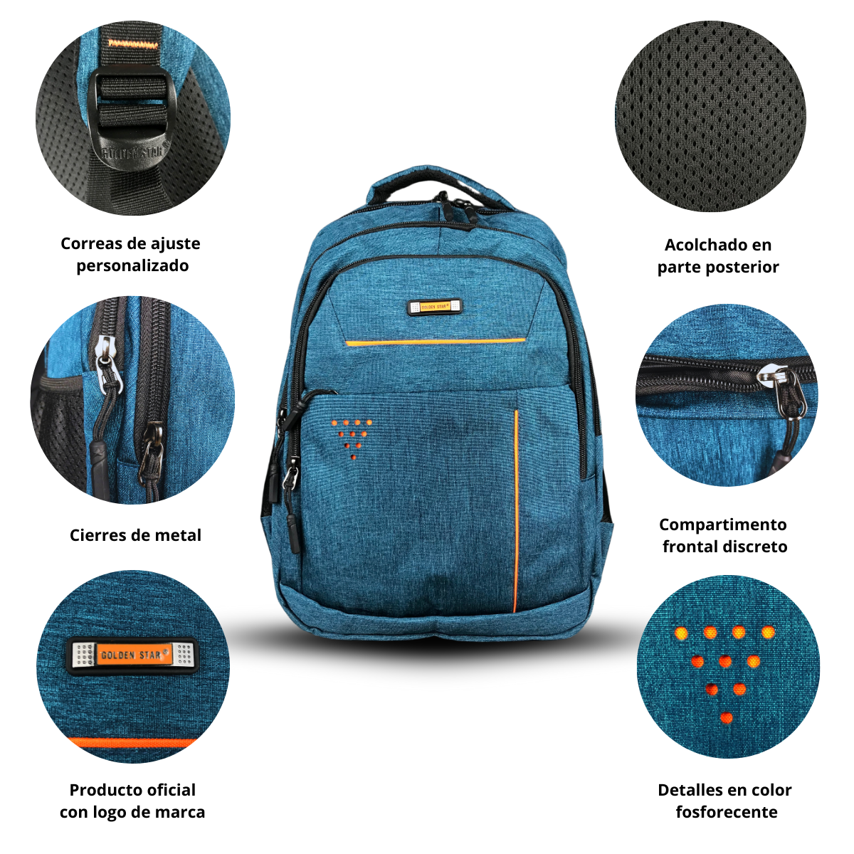 Mochila Golden Star Urbana Juvenil Casual Df-9018