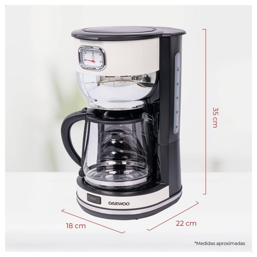 Cafetera Daewoo DCM-1897 Automática para 10 tazas 1000 Watts