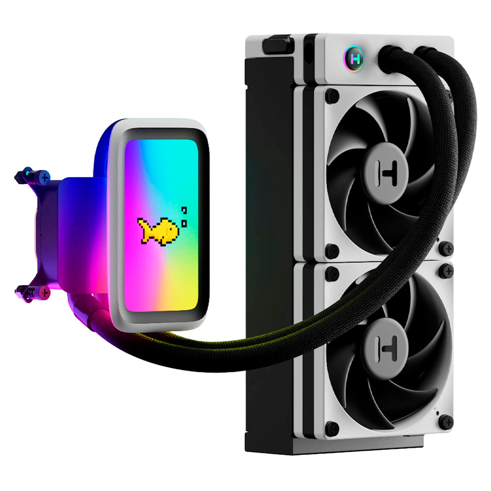 ENFRIAMIENTO HYTE THICC Q60 LCD RGB 240MM LGA 1700 AM5 FAN-HYTE-Q60-BW 