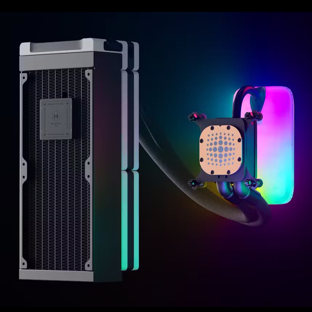 ENFRIAMIENTO HYTE THICC Q60 LCD RGB 240MM LGA 1700 AM5 FAN-HYTE-Q60-BW 