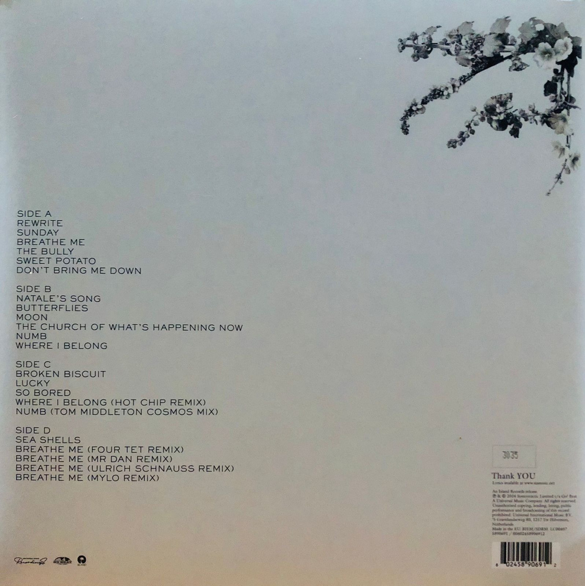 Sia Colour The Small One Rsd 2024 White Blanco 2 Lp Vinyl