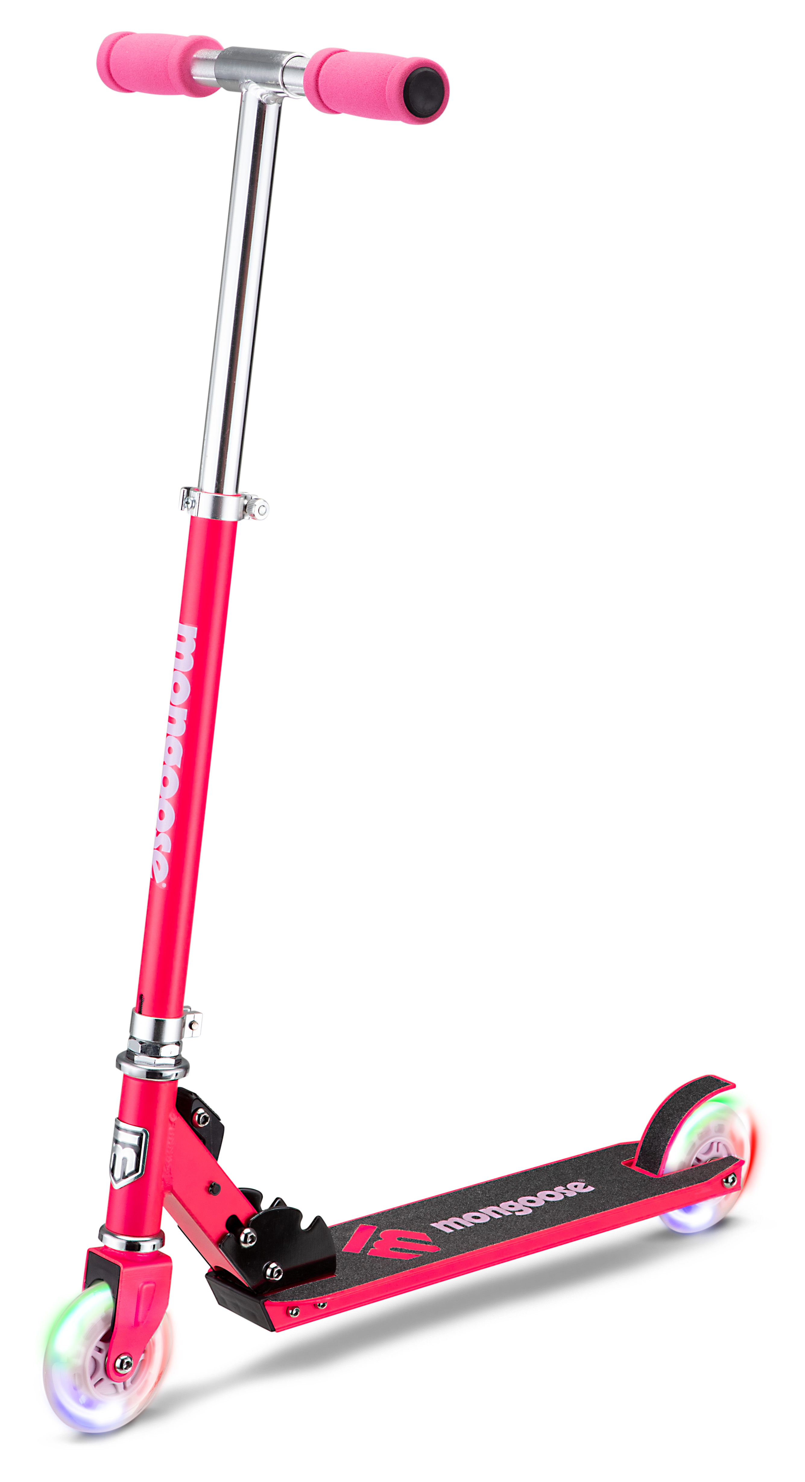 Patin Mongoose plegable  Force 1.0 Rosa con luces 