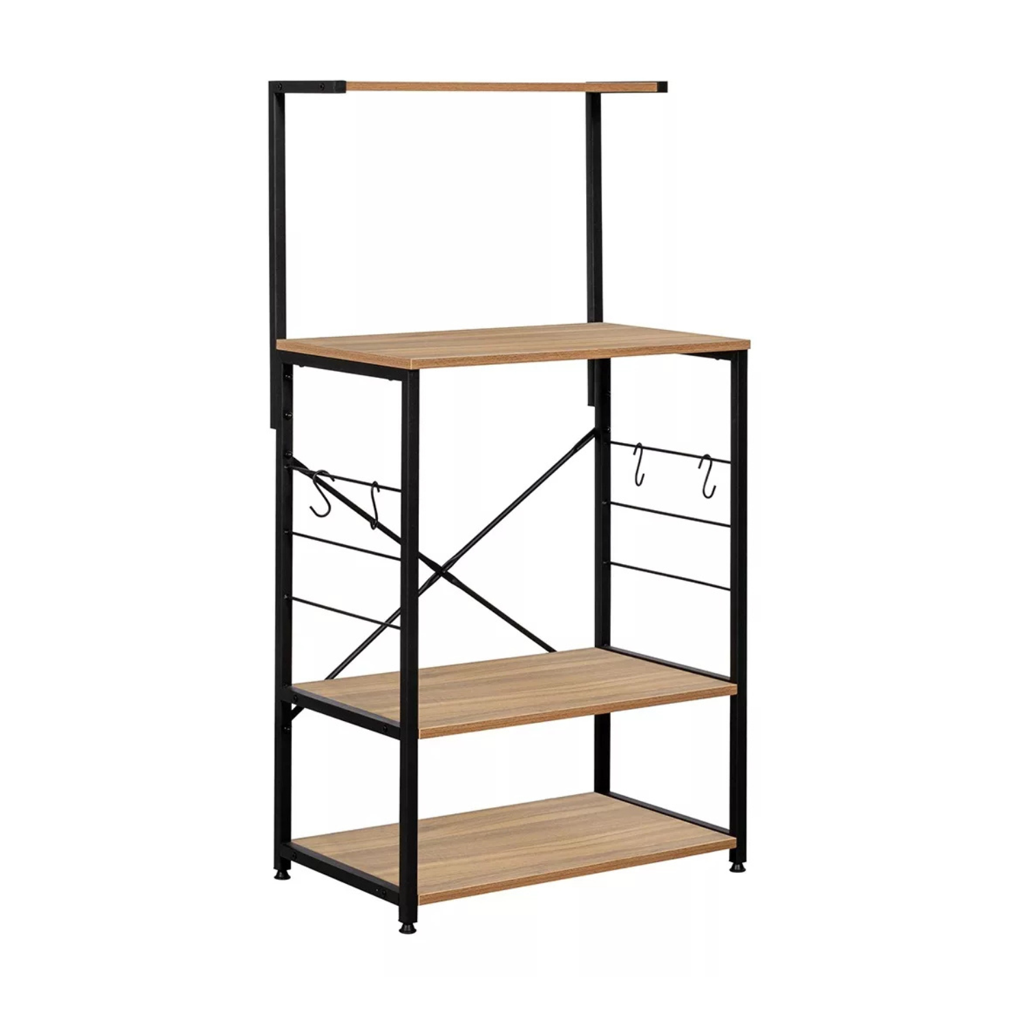 Alacena Mueblana Estante Organizador Cocina Microondas Horno Color Marrón