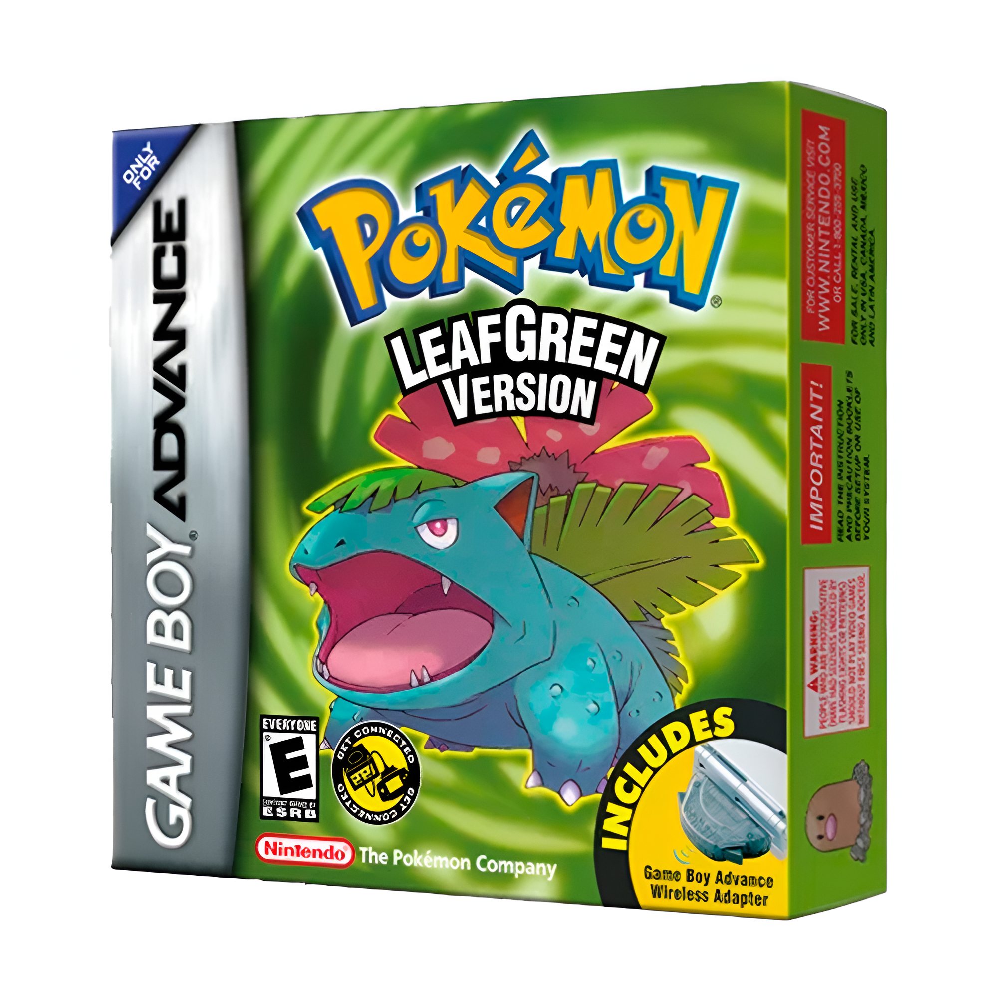 Pokémon Leaf Green Gba Juego Físico En Caja Con Protección