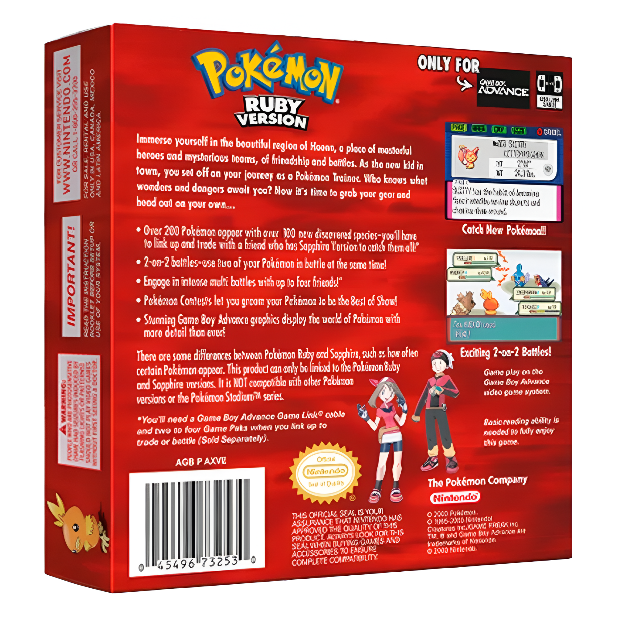 Pokémon Ruby Gba Juego Físico En Caja Con Protección.