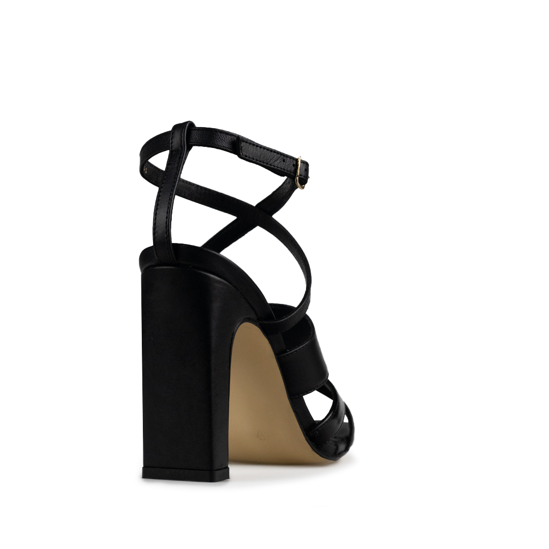 Zapatillas De Tacón Davenia De Piel Sandalia Para Dama Mod. Regina