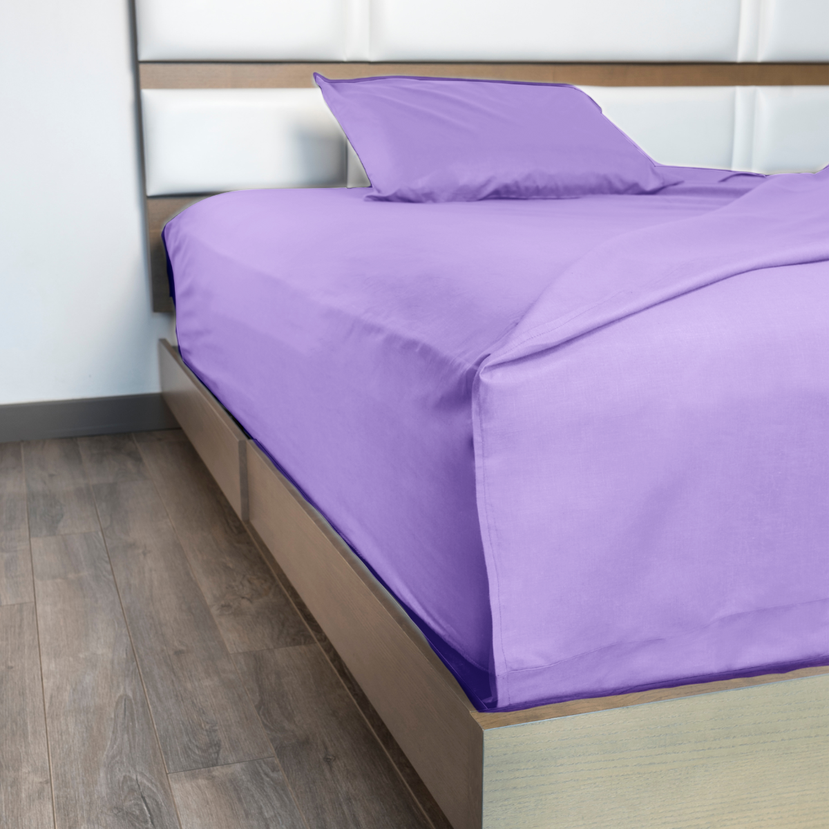 Juego de Sábanas Básica Algodón Percal 200 -Queen Size - Lavanda