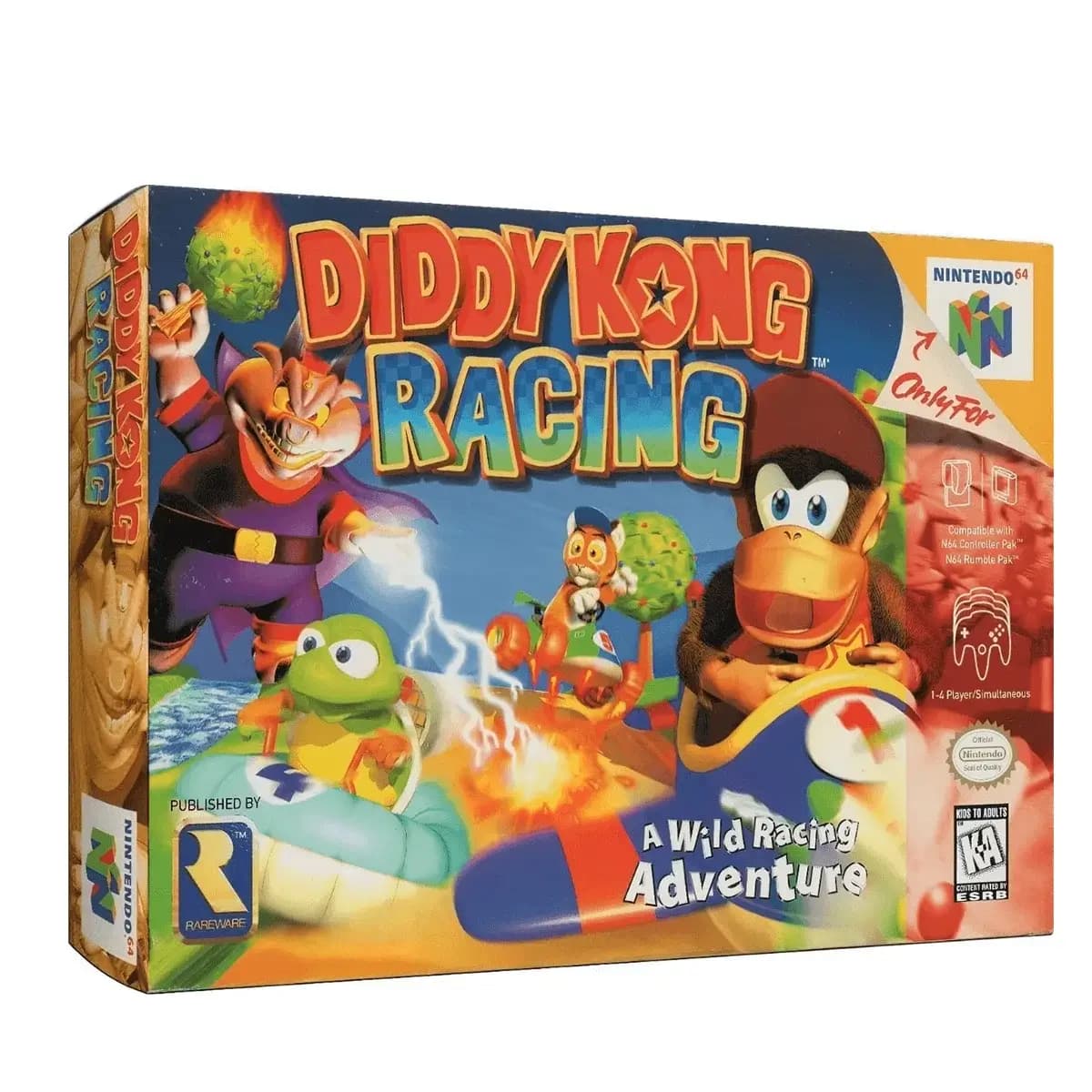 Diddy Kong Racing Físico En Caja Con Manual Nintendo 64