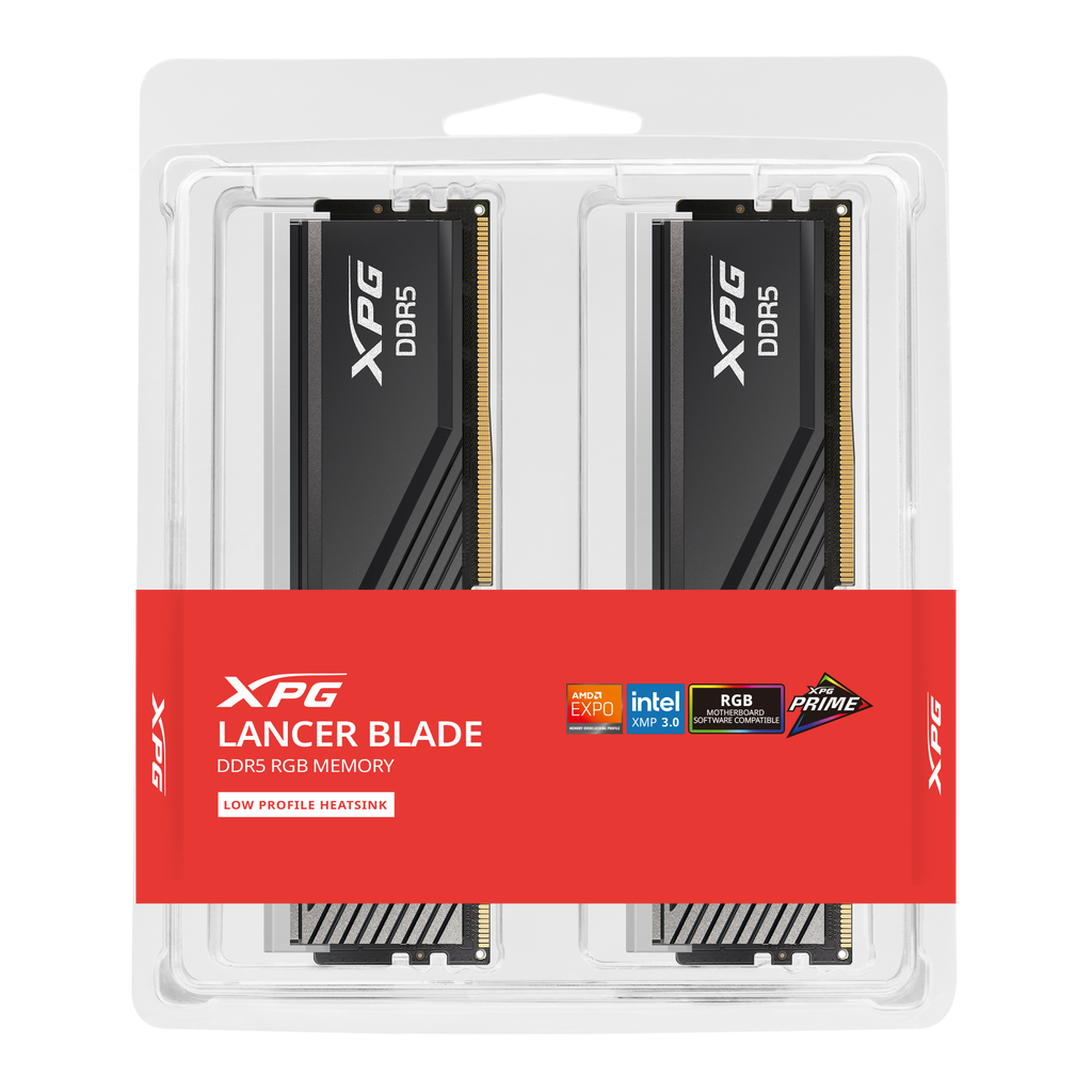 RAM ADATA LANCER BLADE DDR5 32GB(2X16) 6400 NEGRO RGB AX5U6400C3216G-DTLABRBK