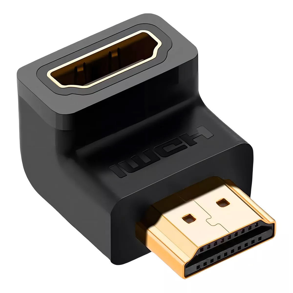 Adaptador De Vídeo Ugreen Hdmi Macho/hembra De 90 Grados Negro