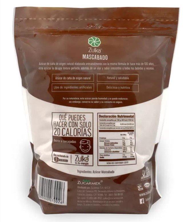 Envio Gratis! Azucar Zulka Mascabado 6 Kg 100% De Caña