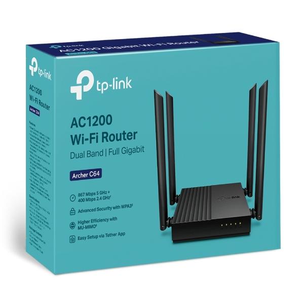 Tplink Router Inal?mbrico Tp Link Archer C64 Negro 840030703218