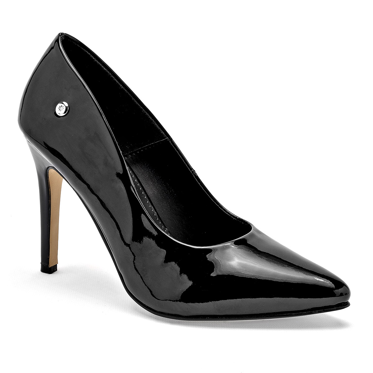 MORAMORA ERIKA ZAPATILLA MUJER CASUAL TACON 10 CM COLOR NEGRO CHAROL