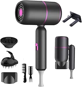 Secadora de Cabello Profesional con Iones, Potente 1800W para un Secado Rápido